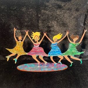 Robert Shields signed metal art. The wild sisters.